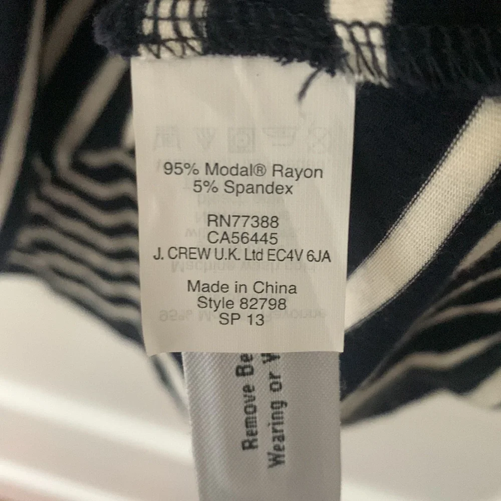 J. Crew dark blue and white striped maxi skirt